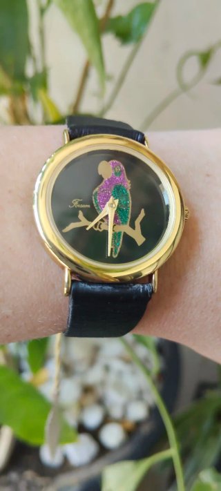 Reloj Forsam Vintage Mujer Negro/Dorado