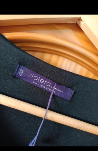 Vestido Violeta by Mango Talla 46 Negro
