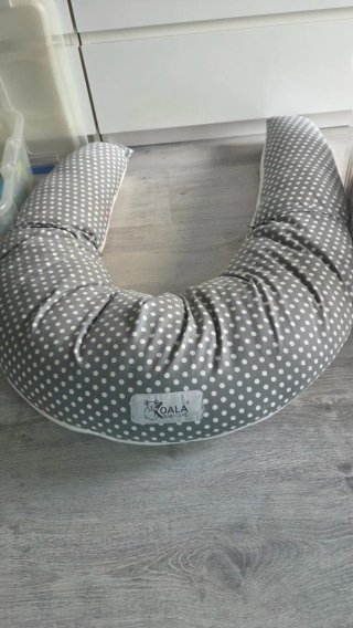 Cojín Lactancia Koala Babycare Gris Lunares