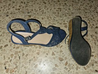 Zapatos Fama Pastor Talla 35 Azul