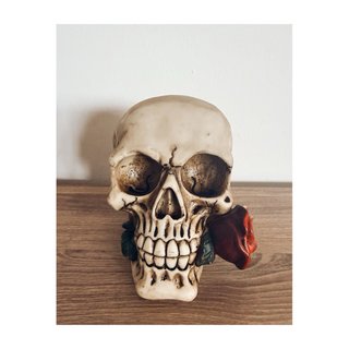 Figura Calavera con Rosa