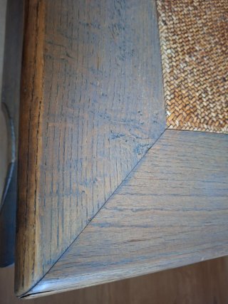 Mesa de centro estilo balinés madera y ratán