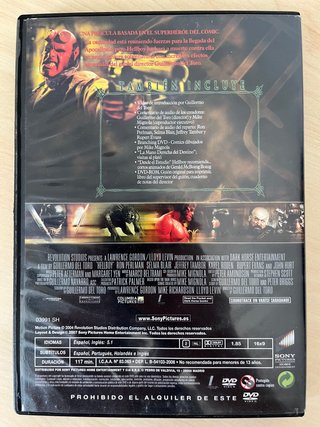 DVD Hellboy Pelicula Guillermo del Toro