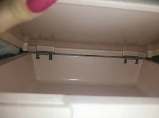 Sgabello Elba vintage rosa metallo plastica