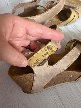 Sandalias cuña piel Inter-Bios Talla 39