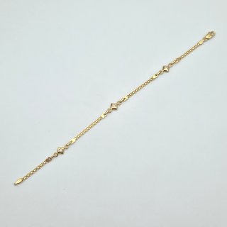 Pulsera oro de 18k Bismark con Piedras 4.52 g 19cm