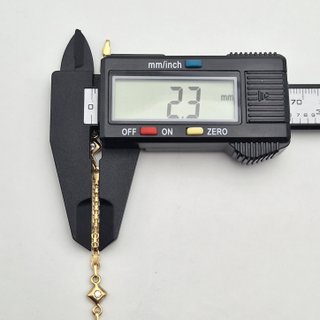 Pulsera oro de 18k Bismark con Piedras 4.52 g 19cm