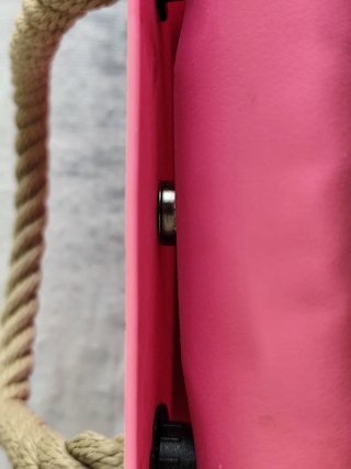 Bolso Rosa Impermeable Asas Cuerda