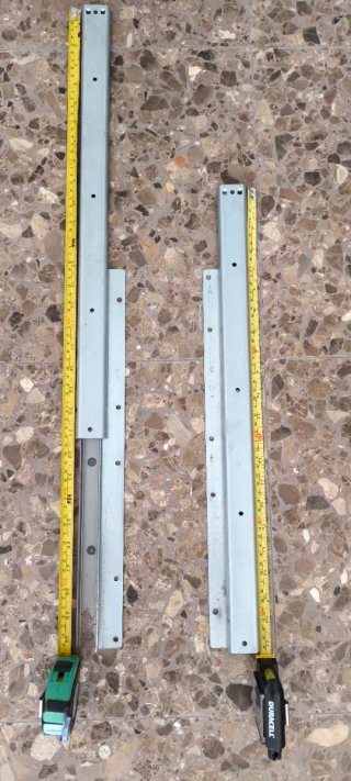 Conjunto de 2 guías extensibles telescópicas 78cm