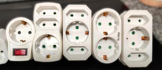 Lote 9 Adaptadores de Enchufe con/sin Interruptor