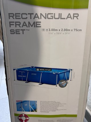 Piscina Desmontable Intex Rectangular Frame Set 3m