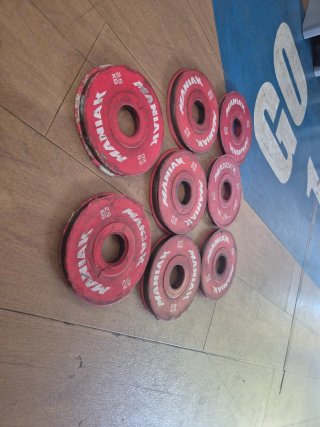 8 discos 2.5 kg para barra olímpica