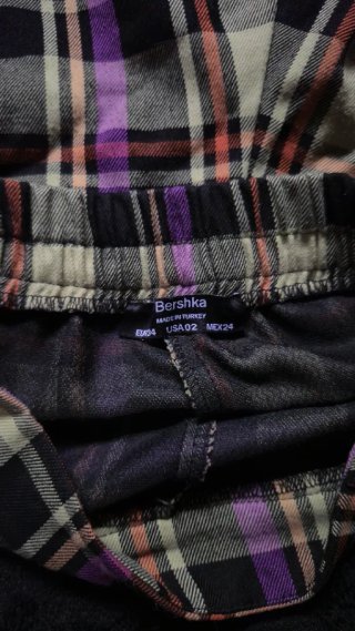 Short falda cuadros grunge