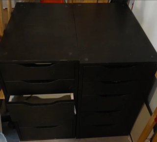 Cajoneras Alex Ikea (2) Negras