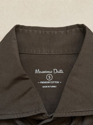 Camisa Massimo Dutti Slim Marrón Talla S