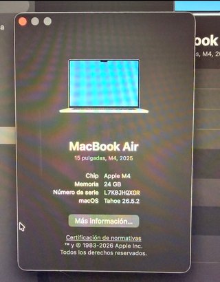 MacBook Air 15 Chip M4 24GB 512GB