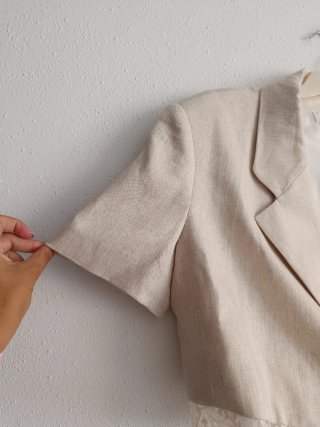 Blazer con encaje Zara talla XL con lino