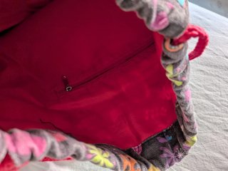 Mochila de cuerdas con estampado floral