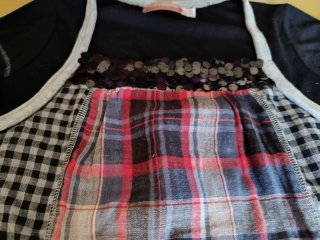Camiseta Soggo mujer cuadros y rayas