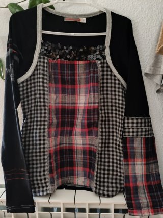 Camiseta Soggo mujer cuadros y rayas