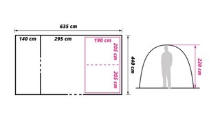 Tienda de campaña Obelink Dallas 6 XL – Familiar