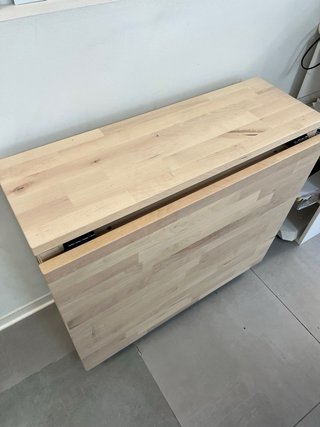 Mesa abatible abedul 26/89/152x80 cm