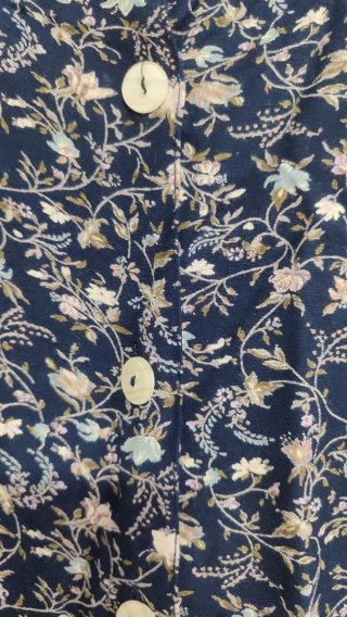 Falda larga vintage floral con botones