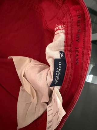 Pantalón Burberry Rojo Talla 50