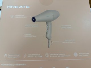 Secador de pelo CREATE Beige