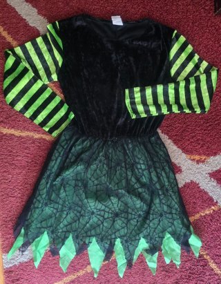 Disfraz Bruja Negro y Verde Talla  M