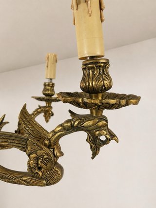 Lámpara de bronce antigua