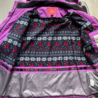 Chaqueta deportiva Skiing Bird morada y negra