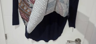 Camiseta raso estampada multicolor