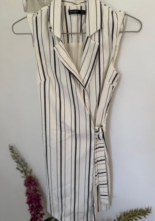 Vestido Chaleco Rayas Bershka