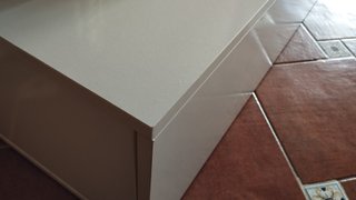 Mueble salón modular blanco y wengué
