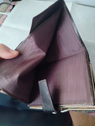 Cartera Billetera Piel Lagarto Marrón