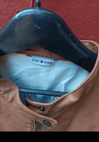 Chaqueta Biker Punt Roma Talla 50 Marrón