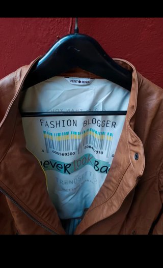 Chaqueta Biker Punt Roma Talla 50 Marrón