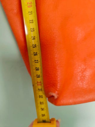 Bolso Tote Cuero Vacuno Argentino Naranja