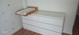 Cambiador madera hecho a mano