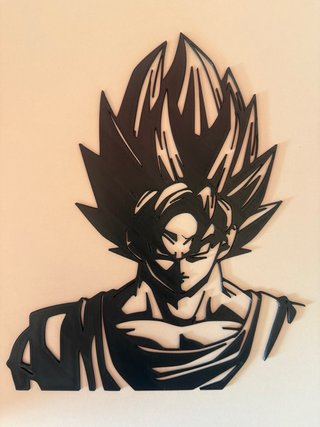 Silueta Goku 3D