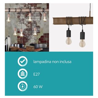 Lampada a sospensione Eglo Townshend 4