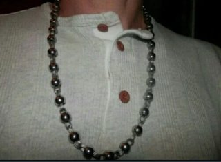 Collar bolas acero