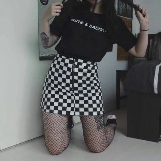 Minifalda cuadros damero