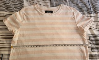 Camiseta Bershka rayas rosa palo Talla L NUEVO