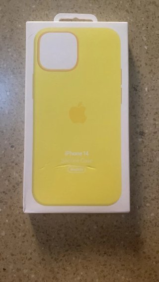 Funda iPhone 14 Silicona Amarilla