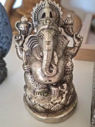 Figura de Ganesh de plata