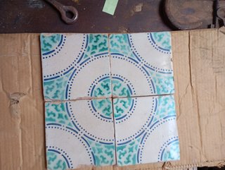 4 Azulejos Antiguos Decorativos