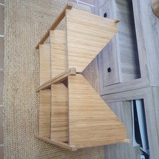 Conjunto de Estanterías esquina Ragrund bambú