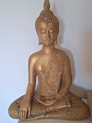 Figura Buda Dorado Sentado